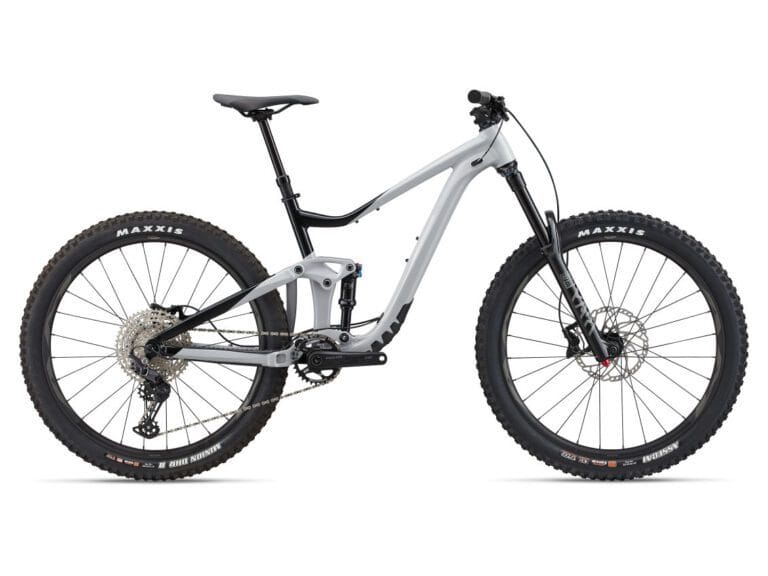 White Giant mountain bike, side view